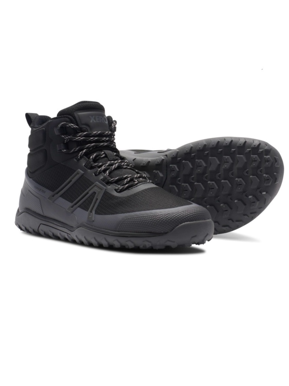 Xero Shoes Scrambler Men’s Barefoot Black Athletic Hiking Sneakers Size 8